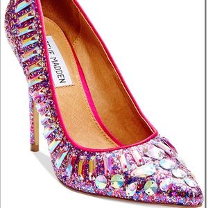 Steve Madden galaxies glitter pumps